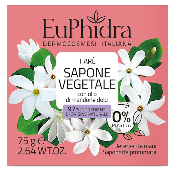 EUPHIDRA SAPONETTA VEGETALE TIARE' 75 G - farmascienza.it