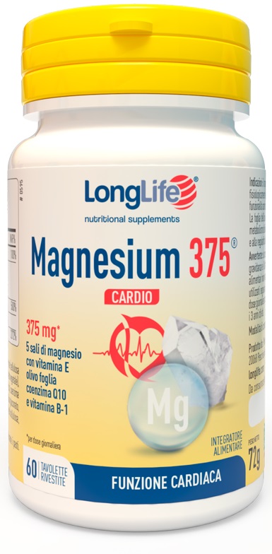 LONGLIFE MAGNESIUM 375 CARDIO 60 TAVOLETTE - farmascienza.it
