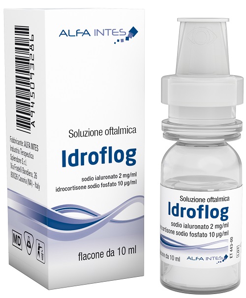 SOLUZIONE OFTALMICA IDROFLOG ACIDO IALURONATO 2 MG/ML E IDROCORTISONE SODIO FOSFATO 10 MCG/ML 10 ML - farmascienza.it