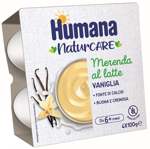 HUMANA MERENDA VANIGLIA 4 VASETTI DA 100 G - farmascienza.it
