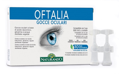 GOCCE OCULARI MONODOSE OFTALIA 2 STRIP DA 5 FIALE DA 0,5 ML - farmascienza.it