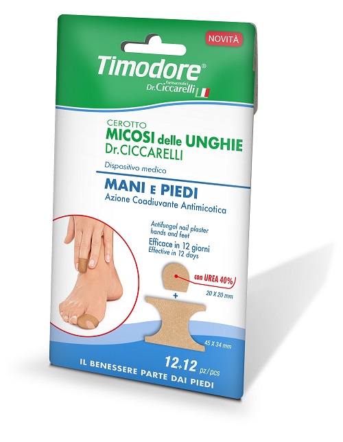 CEROTTO TIMODORE PER MICOSI UNGHIE MANI E PIEDI 12 + 12 PEZZI - farmascienza.it