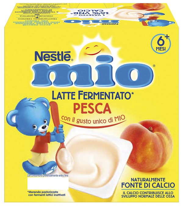 MIO MERENDA LATTE FERMENTATO PESCA 4X100 G - farmascienza.it