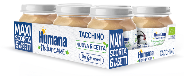HUMANA OMOGENEIZZATO DI TACCHINO BIOLOGICO 6 VASETTI DA 80 G - farmascienza.it