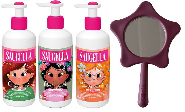 SAUGELLA BUNDLE GIRL DETERGENTE INTIMO QUESTA SONO IO PROTETTIVO LENITIVO 200 ML + GADGET SPECCHIO OMAGGIO - farmascienza.it