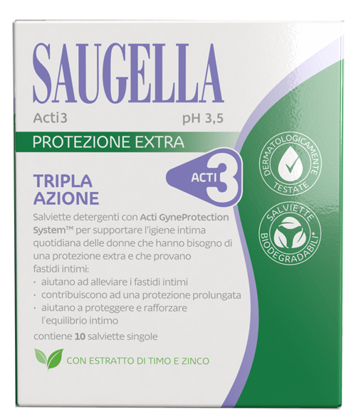 SAUGELLA ACTI3 SALVIETTINE 10 PEZZI - farmascienza.it
