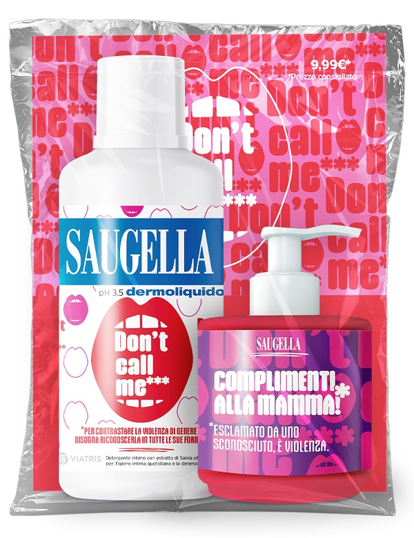 SAUGELLA BUNDLE DERMOLIQUIDO DON'T CALL ME 1 SAUGELLA DERMOLIQUIDO 500 ML CON ETICHETTA EDIZIONE LIMITATA + 1 MINISIZE SAMPLE CON PUMP 150 ML - farmascienza.it