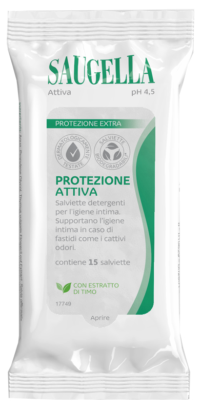 SAUGELLA ATTIVA SALVIETTINE 15 PEZZI - farmascienza.it