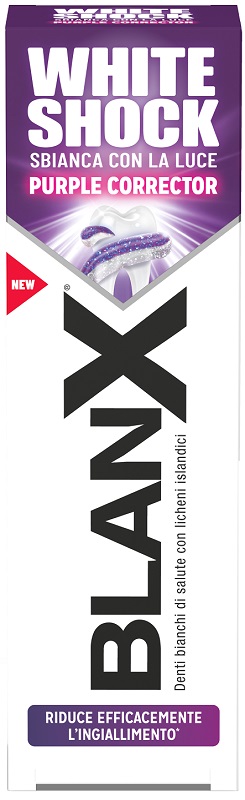 BLANX WHITE SHOCK PURPLE CORRECTOR DENTIFRICIO 75 ML - farmascienza.it