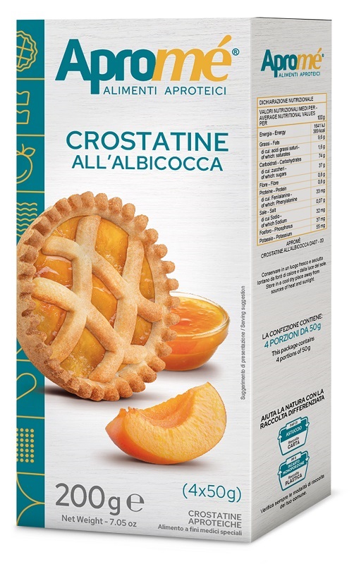 APROME' CROSTATINE ALBICOCCA 4 PEZZI DA 50 G - farmascienza.it