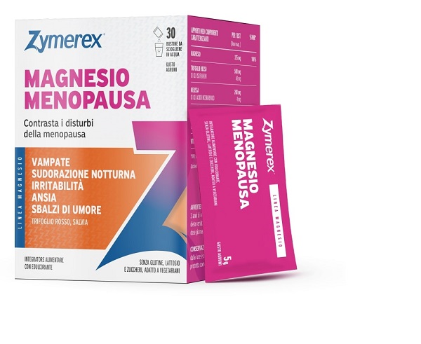 ZYMEREX MAGNESIO MENOPAUSA 30 BUSTINE DA 5 G GUSTO AGRUMI CON EDULCORANTE SENZA ZUCCHERI SENZA GLUTINE SENZA LATTOSIO - farmascienza.it
