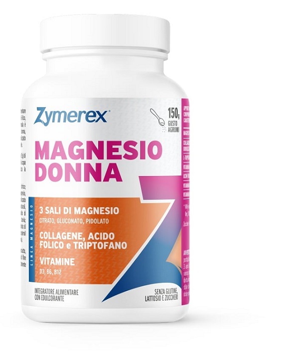 ZYMEREX MAGNESIO DONNA 150 G GUSTO AGRUMI CON EDULCORANTE SENZA ZUCCHERI SENZA GLUTINE SENZA LATTOSIO - farmascienza.it