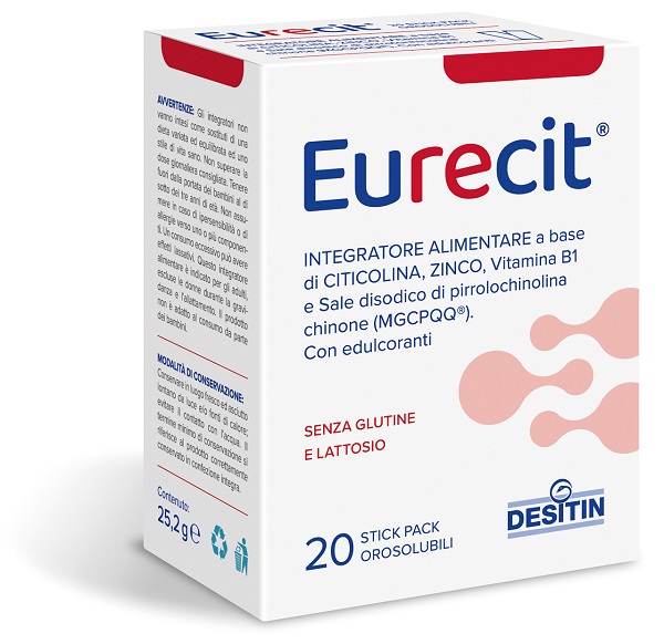 EURECIT 20 STICK PACK OROSOLUBILI DA 1,26 G CON EDULCORANTI SENZA GLUTINE SENZA LATTOSIO - farmascienza.it
