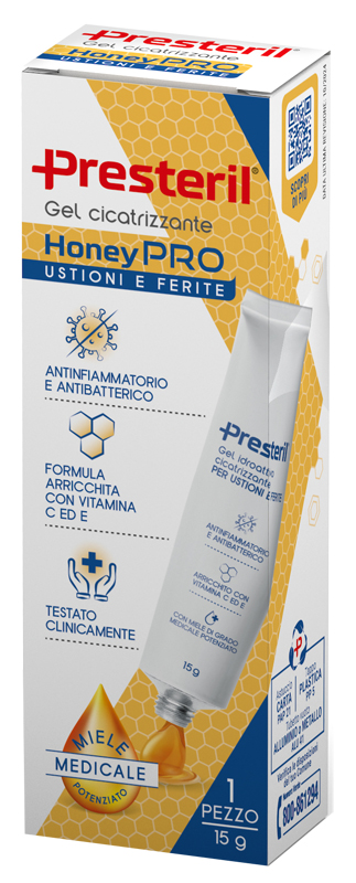GEL IDROATTIVO CICATRIZZANTE PRESTERIL HONEYPRO 15 G - farmascienza.it