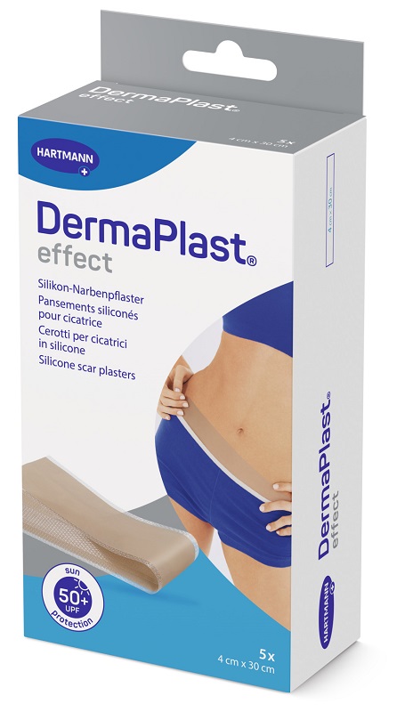 CEROTTO CICATRICI IN SILICONE DERMAPLAST EFFECT 4X30 CM 5 PEZZI - farmascienza.it