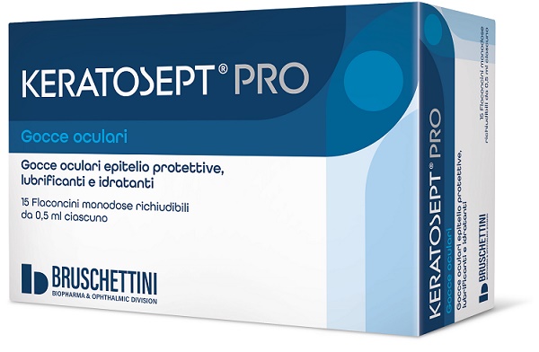 GOCCE OCULARI KERATOSEPT PRO 15 FLACONCINI MONODOSE RICHIUDIBILI DA 0,5 ML - farmascienza.it