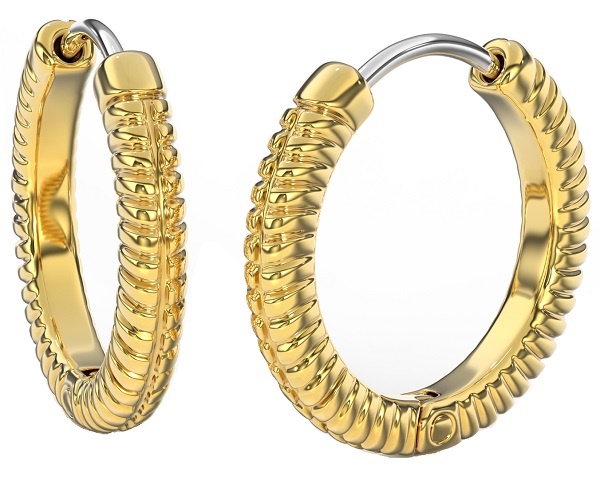BJT387 ORECCHINO QUEEN ANNE 22MM GOLD PLATED - farmascienza.it