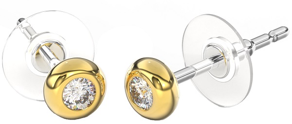 BJT396 ORECCHINO QUEEN RANIA 4MM GOLD PLATED - farmascienza.it