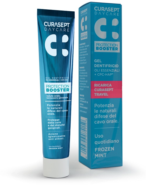 CURASEPT DENTIFRICIO DAYCARE PROTEZIONE BOOSTER FROZEN MINT 20 ML - farmascienza.it
