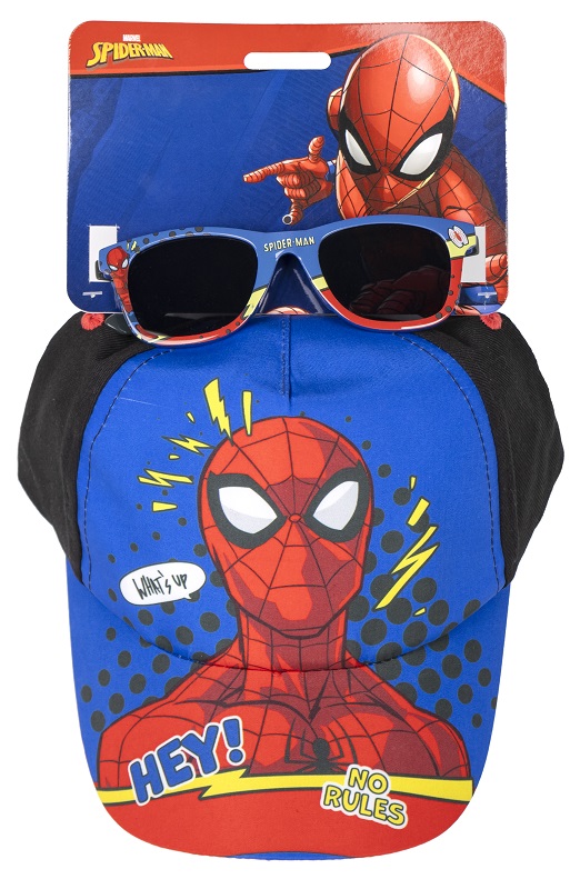 SPIDERMAN SET CAPPELLO/OCCHIALE DA SOLE BLU/NERO - farmascienza.it