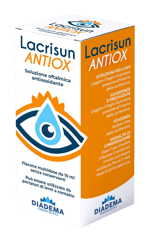 LACRISUN ANTIOX SOLUZIONE OFTALMICA ANTIOSSIDANTE OCCHI FLACONE MULTIDOSE 10 ML - farmascienza.it