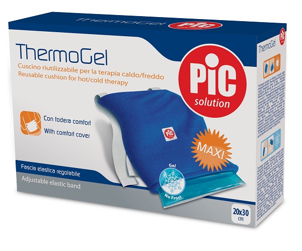 CUSCINO THERMOGEL RIUTILIZZABILE PER TERAPIA CALDO FREDDO CM 20X30 CON FODERA FASCIA ELASTICA ITC - farmascienza.it