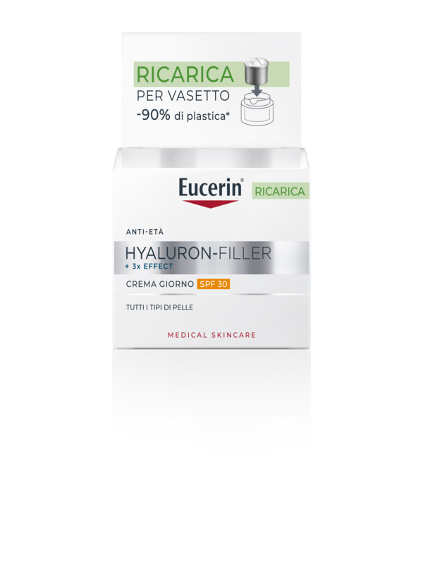 EUCERIN HYALURON-FILLER + 3X EFFECT CREMA GIORNO SPF30 RICARICA 50 ML - farmascienza.it