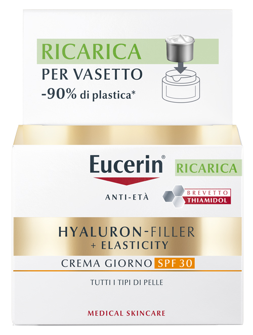 EUCERIN HYALURON-FILLER + ELASTICITY CREMA GIORNO SPF30 RICARICA 50 ML - farmascienza.it