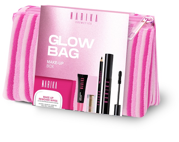 NARIKA GLOW BAG MAKE UP 1 NARIKA MATITA OCCHI NERA + 1 NARIKA OMBRETTO LIQUIDO MOON + 1 NARIKA LIP VOLUME BALM MAXI + 1 NARIKA SALVIETTE STRUCCANTI + 1 NARIKA MASCARA EXTREME VOLUM - farmascienza.it