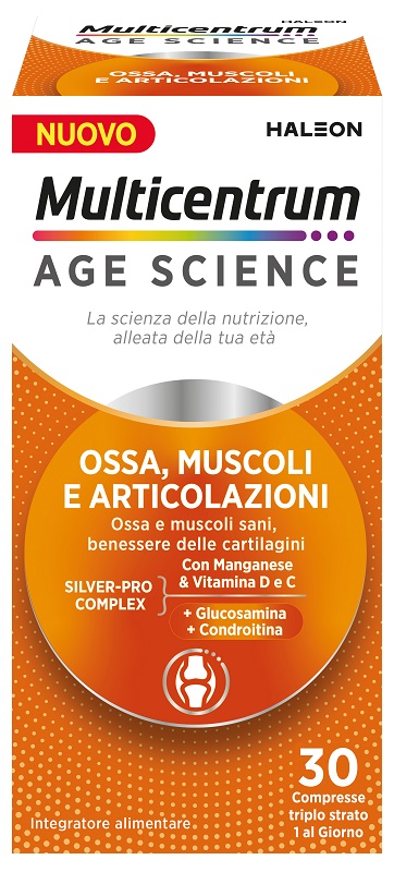 MULTICENTRUM AGE SCIENCE OSSA MUSCOLI ARTICOLAZIONI 30 COMPRESSE - farmascienza.it