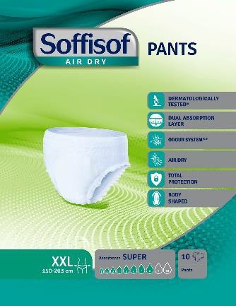 PANNOLONE PER INCONTINENZA SOFFISOF AIR DRY XXL SUPER 10 PEZZI - farmascienza.it