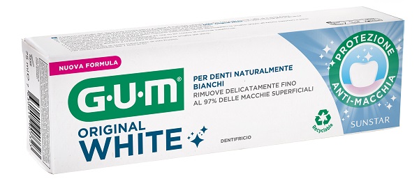 GUM ORIGINAL WHITE DENTIFRICIO SBIANCANTE 75 ML NUOVA FORMULA - farmascienza.it