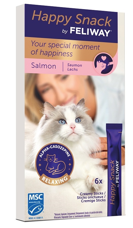 FELIWAY HAPPY SNACK SALMONE 6 STICK - farmascienza.it