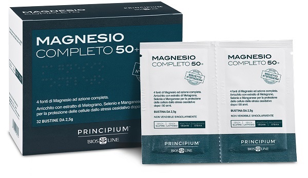 PRINCIPIUM MAGNESIO COMPLETO BREVETTATO 50+ 32 BUSTINE DA 2,5 G - farmascienza.it