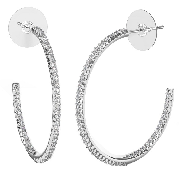 BJT409 ORECCHINI LIORIA 32MM STAINLESS STEEL - farmascienza.it