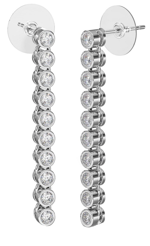 BJT419 ORECCHINI SNAKE/CRISTALLI BIANCHI 30MM STAINLESS STEEL - farmascienza.it