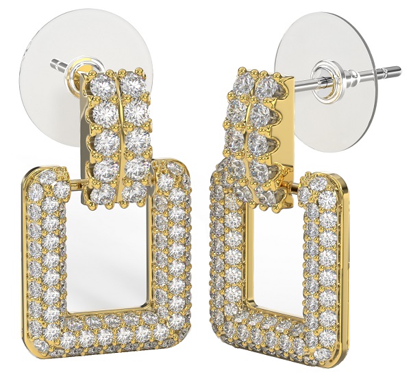 BJT424 ORECCHINI FULL/CRISTALLI MULTICOLOR 20MM GOLD PLATED - farmascienza.it