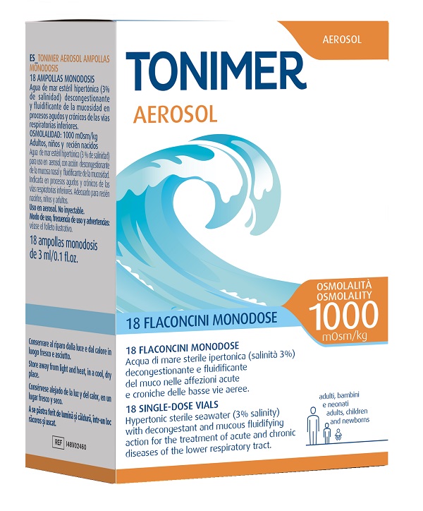 TONIMER AEROSOL 1000MOSM/KG 18 FLACONCINI MONODOSE DA 3 ML - farmascienza.it