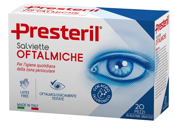 SALVIETTE OFTALMICHE PRESTERIL 20 PEZZI - farmascienza.it