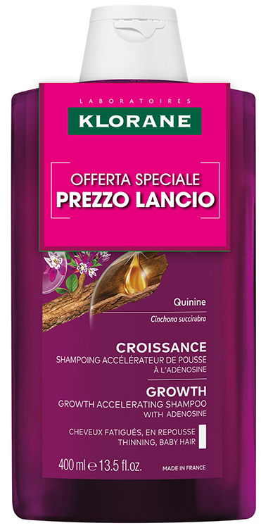 KLORANE SHAMPOO CHININA CRESCITA 400 ML PREZZO LANCIO - farmascienza.it