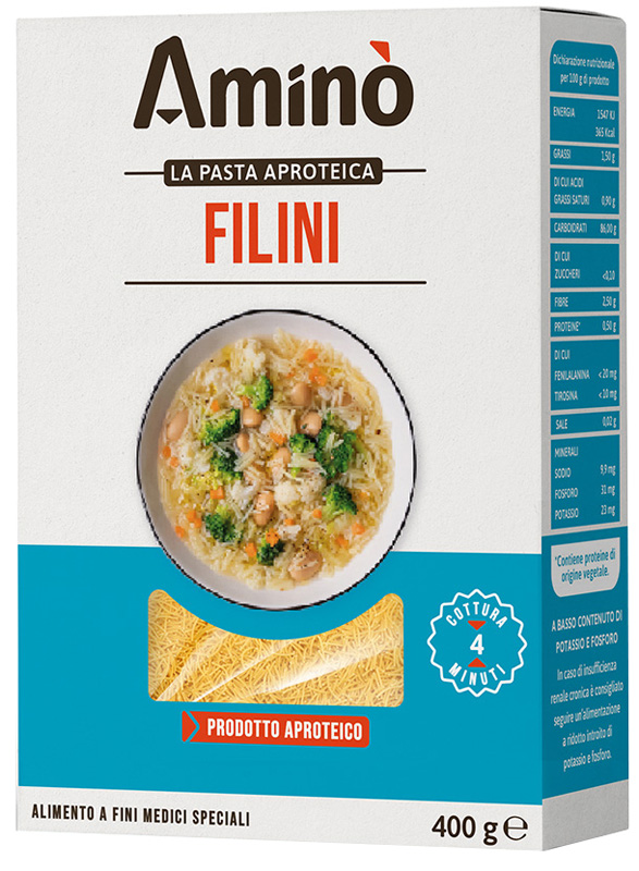 AMINO' PASTA APROTEICA FILINI 400 G - farmascienza.it