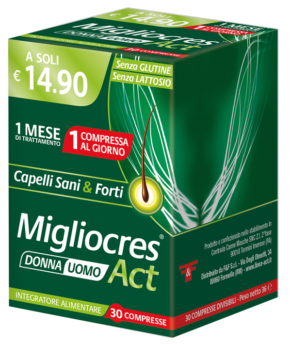 MIGLIOCRES ACT 30 COMPRESSE DIVISIBILI - farmascienza.it