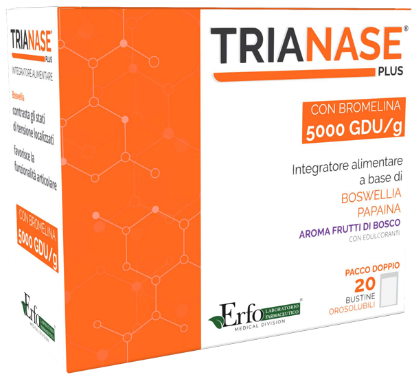 TRIANASE PLUS FRUTTI BOSCO 20 BUSTINE SENZA GLUTINE NATURALMENTE PRIVO DI LATTOSIO CON EDULCORANTE - farmascienza.it
