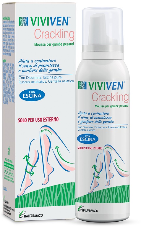 VIVIVEN CRACKLING MOUSSE GAMBE PESANTI 150 ML - farmascienza.it