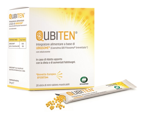 QUBITEN 20 STICK DI MINITABLET MASTICABILI A BASE DI UBIQSOME - farmascienza.it