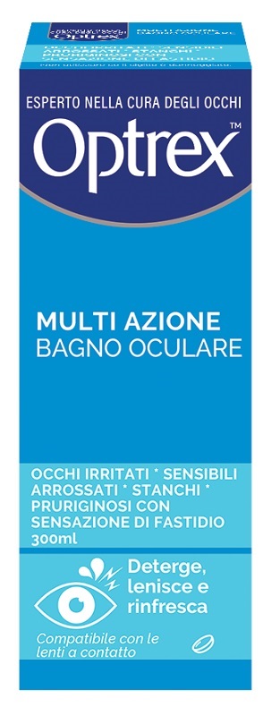 BAGNO OCULARE OPTREX MULTI AZIONE 300 ML + OCCHIERA FLESSIBILE - farmascienza.it