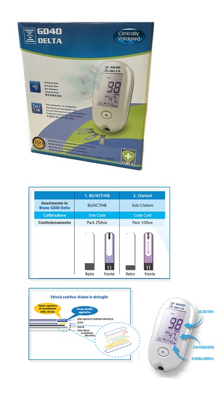 STRUMENTO PER MISURAZIONE GLICEMIA BRUNO GD40 DELTA - farmascienza.it