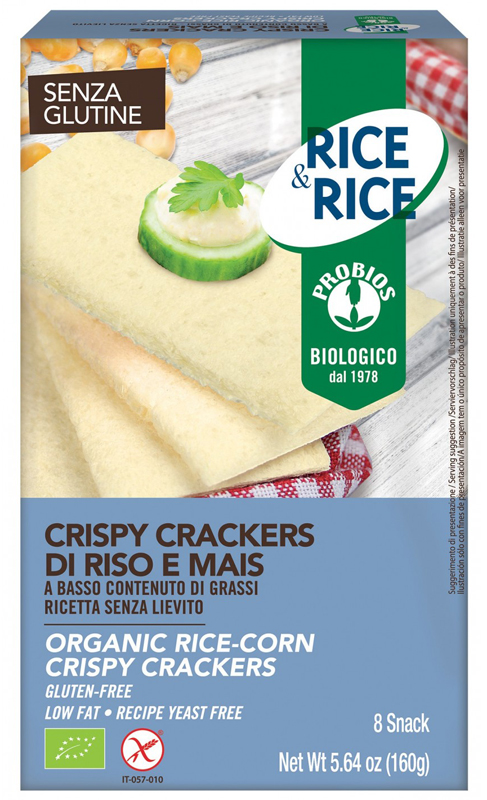 RICE&RICE CRISPY CRACKERS DI RISO E MAIS 160 G - farmascienza.it