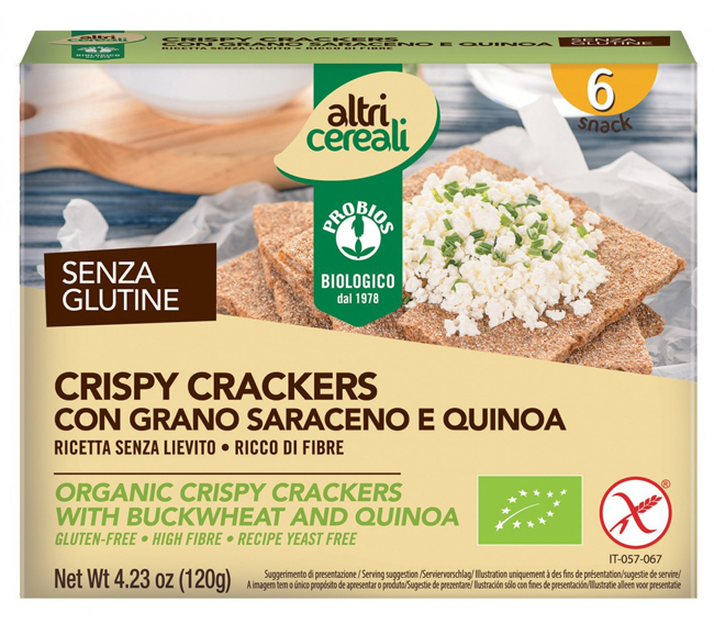 ALTRICEREALI CRISPY GRANO SARACENO SENZA LIEVITO 180 G - farmascienza.it