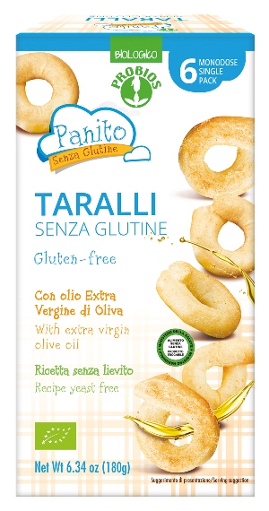 PANITO TARALLI SENZA GLUTINE E SENZA LIEVITO 180 G - farmascienza.it